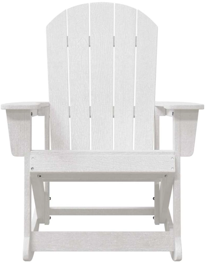 vidaXL Καρέκλες Ροκάντας Adirondack 2 pcs Λευκό 73.5 x 92 x 90 εκ.