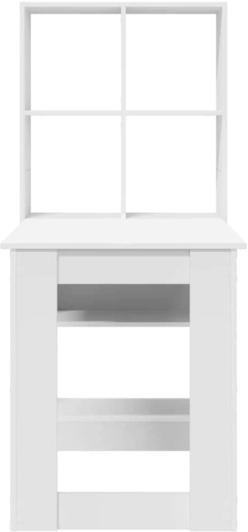 vidaXL Γραφείο Λευκό 122 x 67 x 145 εκ. Μηχανικά ξύλα και Στραθόπλακες