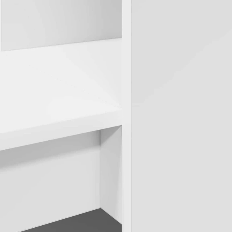vidaXL Γραφείο Λευκό 122 x 67 x 145 εκ. Μηχανικά ξύλα και Στραθόπλακες