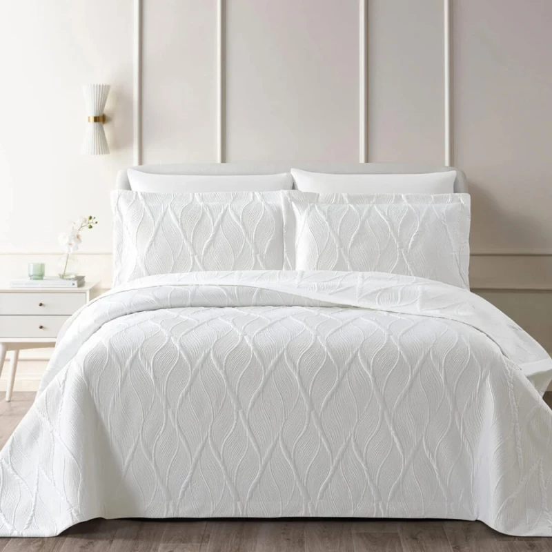 Κουβερλί lily white + μαξιλαροθήκες 50x70/2τμχ 250x240cm Liolios Home 2652