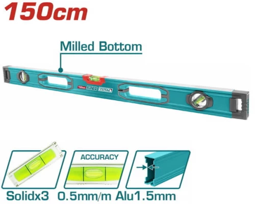 TOTAL Επαγγελματικό Αλφάδι Αλουμινίου 150cm (TMT215028)