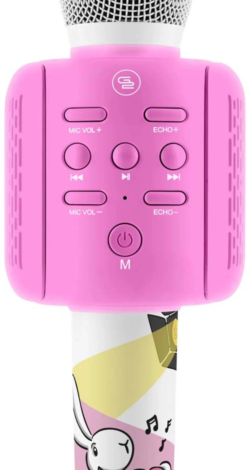 GoGEN BOBMICROPHONEP Μικρόφωνο Kαραόκε με ηχείο, Bluetooth & εφέ Ροζ