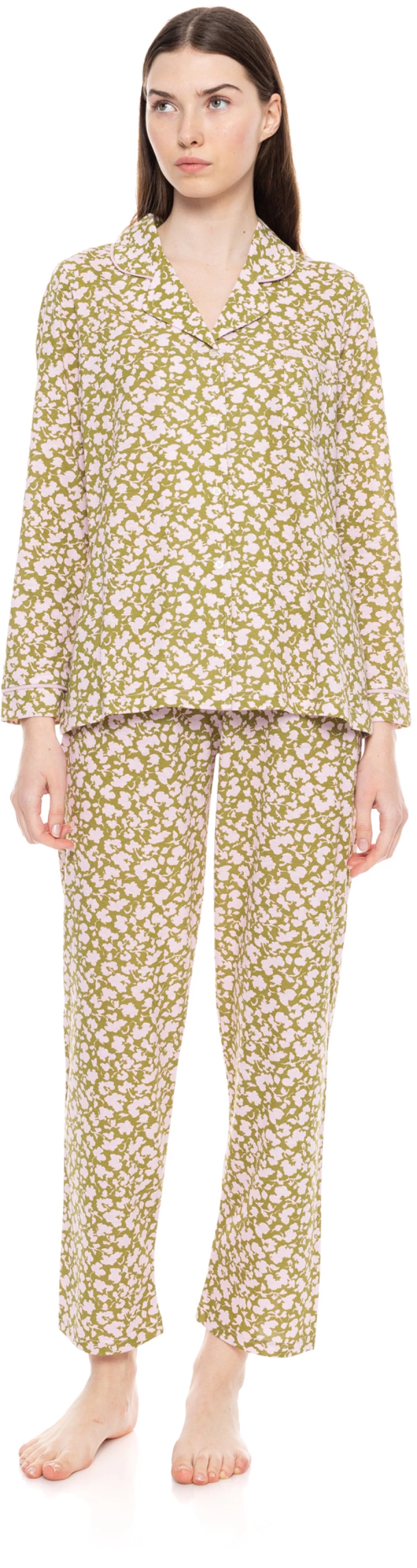 Γυναικεία Πυτζάμα Pink Label - Σεμιζιέ - Floral Print - Cotton - Regular Fit