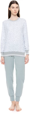 Γυναικεία Πυτζάμα Pink Label - Animal print - Aqua - Cotton - Regular Fit