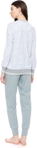 Γυναικεία Πυτζάμα Pink Label - Animal print - Aqua - Cotton - Regular Fit