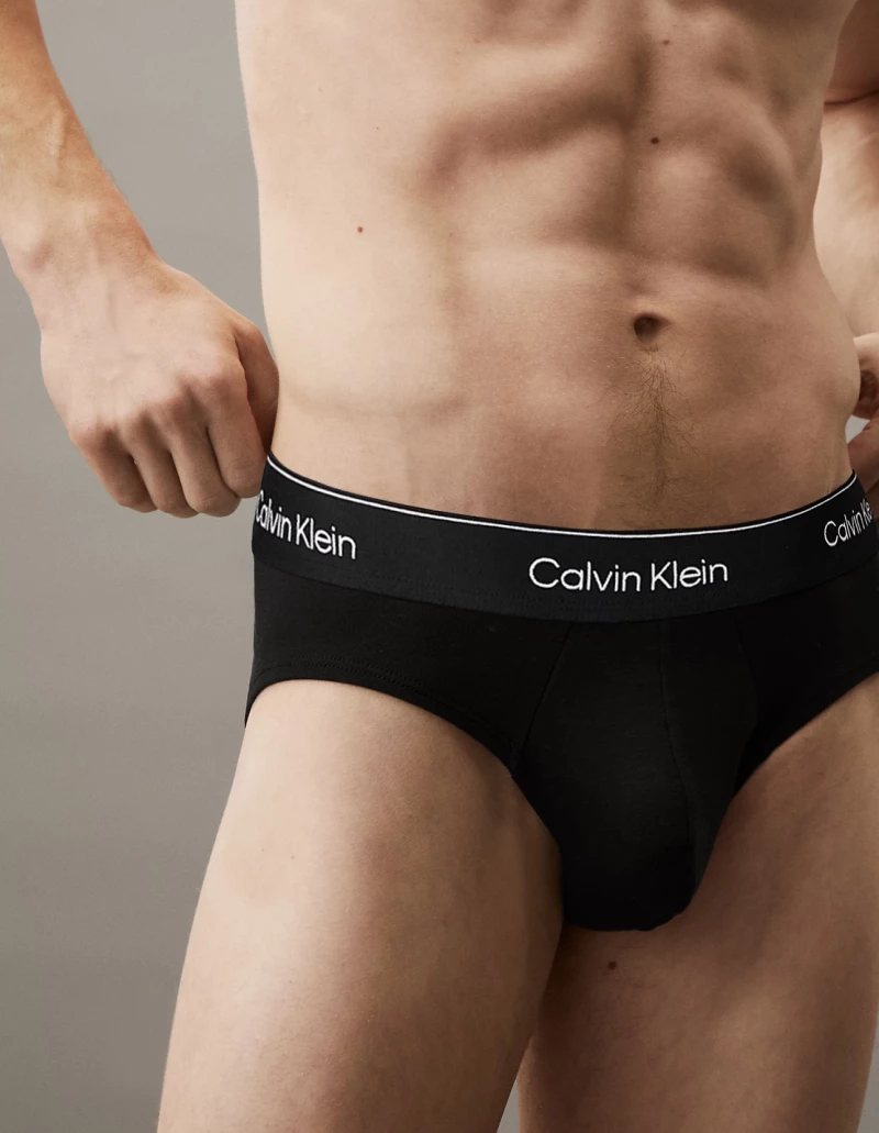 Ανδρικά SLIP Calvin Klein - Μαύρο - Fashion Λάστιχο - 3 pack
