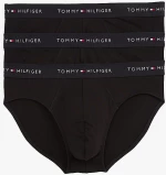 Ανδρικά Slip Tommy Hilfiger - Μαύρα Βαμβακερά Brief - Logo λάστιχο - 3 pack