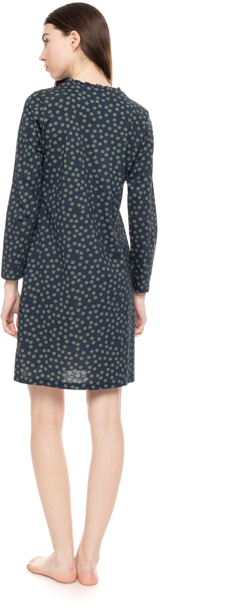 Γυναικείο Νυχτικό Pink Label - Mini - Κυπαρισσί πουά - Regular Fit - Cotton