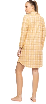 Γυναικείο Νυχτικό Pink Label - Σεμιζιέ Mini - Χρυσό καρό - Regular Fit - Cotton