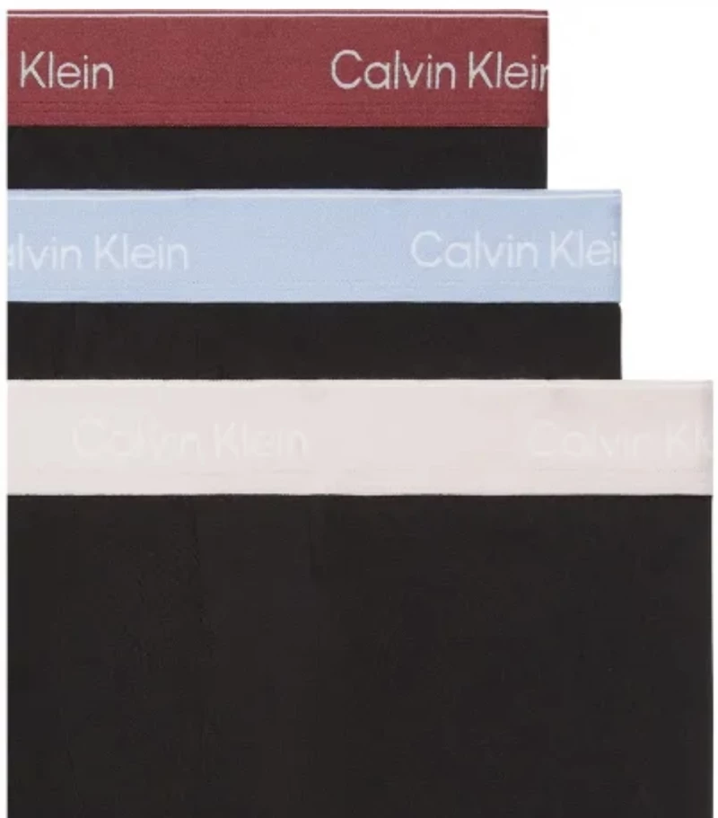 Ανδρικά boxer Calvin Klein - Μαύρο με χρωματιστό λάστιχο - 3 pack