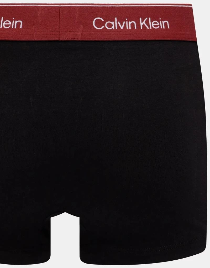 Ανδρικά boxer Calvin Klein - Μαύρο με χρωματιστό λάστιχο - 3 pack