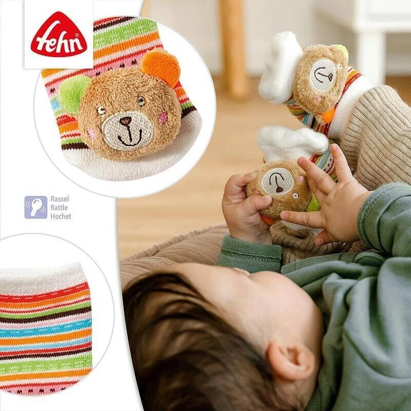 Καλτσοκουδουνίστρες Αρκουδάκι Teddy- Fehn (091519)