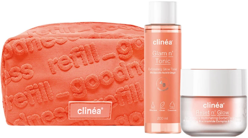 [1] Clinea Reset n' Glow Σετ Περιποίησης για Αντιγήρανση & Λάμψη 3τμχ