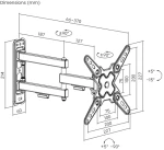 BRATECK LDA40-223 Βάση TV επιτοίχια με βραχίονα (max V:200x200)