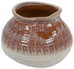 Κασπώ κεραμικό καφέ/μπεζ 24,3x20,2cm