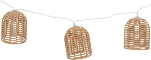 Διακοσμητική γιρλάντα με 10 led φωτάκια Dercie pakoworld σε φυσική απόχρωση 335x6.5x5.5εκ