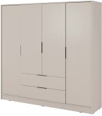 Ντουλάπα Kelly Λευκό Σαμπανί 206x200x51cm