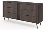 Συρταριέρα Veris σκούρη Βελανιδιά 163x81x38cm