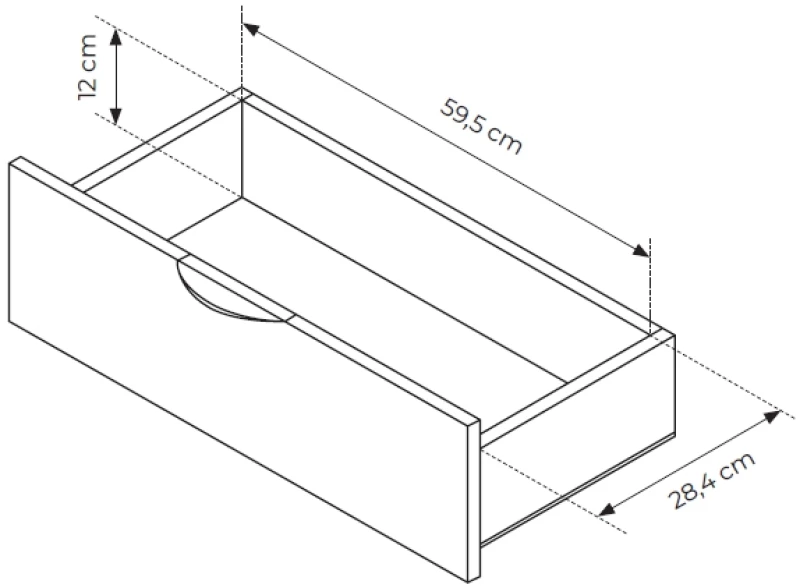 Συρταριέρα Veris σκούρη Βελανιδιά 163x81x38cm
