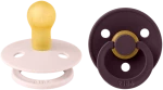 Bibs Πιπίλες Colour Round 2τμχ Latex No1 0m+ Pastel/Plum 110467