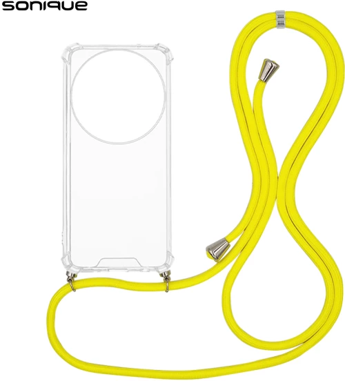 Θήκη Σιλικόνης με Κορδόνι Sonique Armor Clear Xiaomi Xiaomi 15 Ultra 5G Κίτρινο