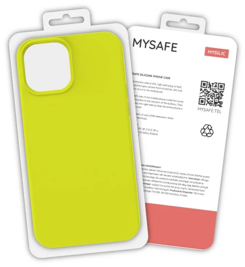 Mysafe silicone case iphone 13 yellow box