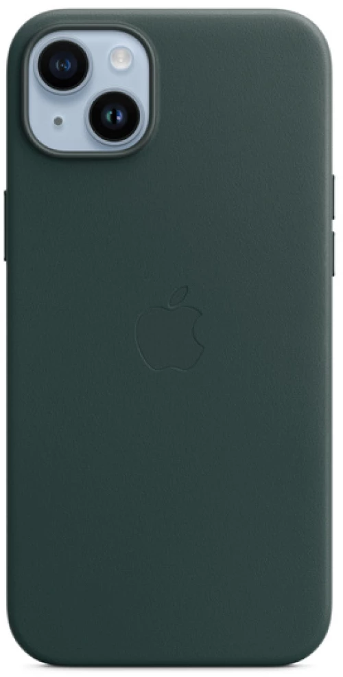Apple leather case mppa3zm/a iphone 14 plus forest green open package