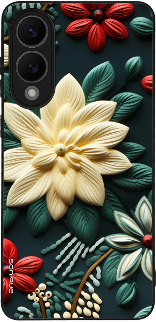Θήκη Sonique 3D Flower Series για Samsung Galaxy S25 Edge Πράσινο