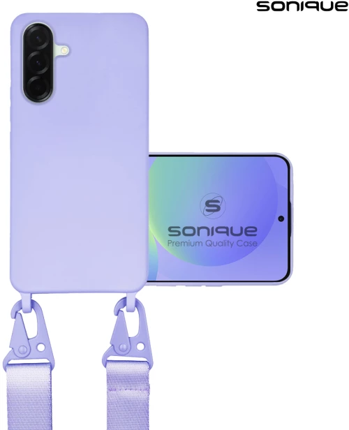 Θήκη Σιλικόνης με Strap CarryHang Sonique Samsung Galaxy A36 5G Λιλά