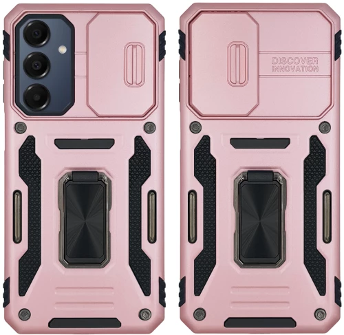 Θήκη Ring Armor CamShield Sonique για Samsung Galaxy A16 4G / Galaxy A16 5G Ροζ Χρυσό