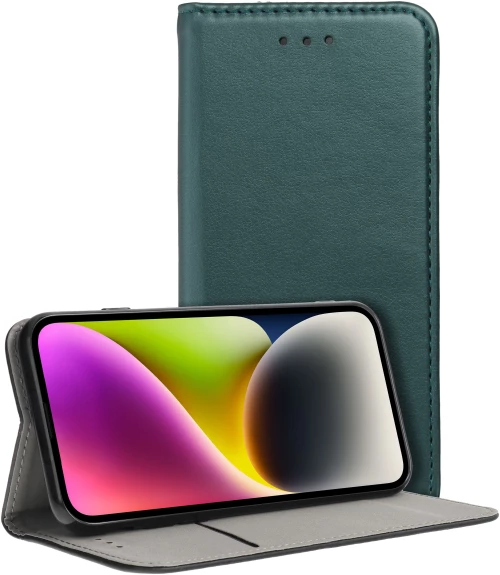 Smart Magneto Book Case For Realme 14 Pro Plus Dark Green