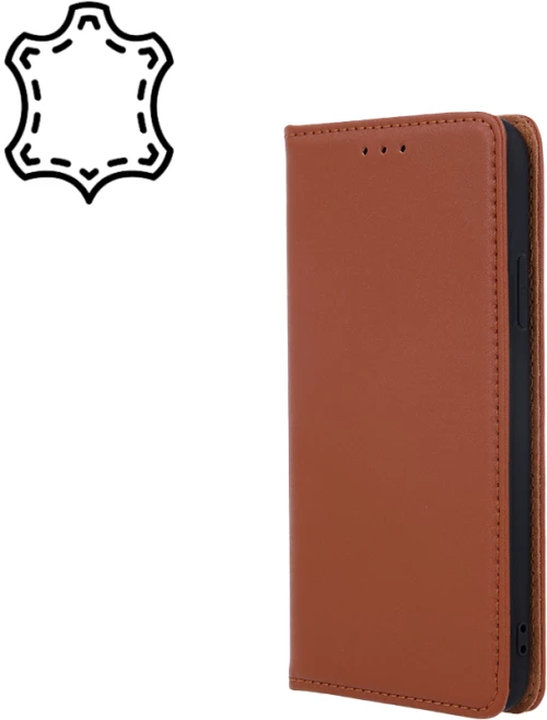 Genuine leather smart pro for samsung galaxy s24 fe brown