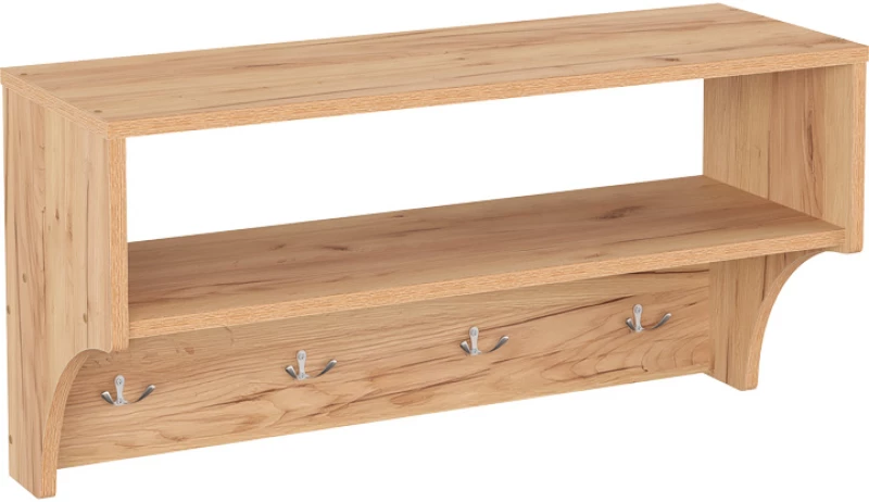 Κρεμάστρα Crosta pakoworld σε oak απόχρωση 80x28x40εκ