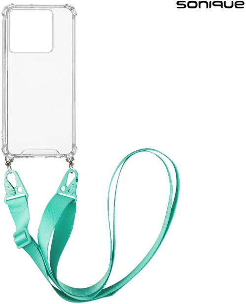 Θήκη Σιλικόνης με Strap Sonique Armor Clear Xiaomi Redmi Note 13 Pro 5G / Poco X6 5G Γαλάζιο