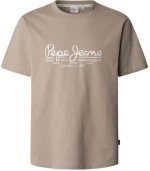 Pepe Jeans ανδρικό βαμβακερό regular t-shirt μπεζ PM509769-833 light beige