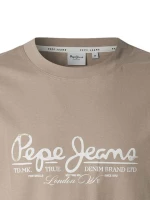 Pepe Jeans ανδρικό βαμβακερό regular t-shirt μπεζ PM509769-833 light beige