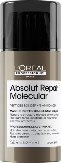 L'Oreal Professionnel, Serie Expert Absolut Repair Molecular, Hair Leave-In Cream Treatment, For Repairing, 100 ml
