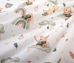 Σετ Σεντόνια Μονά 3τμχ (160x240) Cloudy Bear 581 White-Olive βαμβακερά DimCol