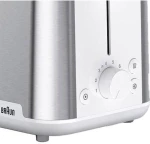 Braun Φρυγανιέρα 2 Θέσεων 900W Inox-Λευκό HT1510WH