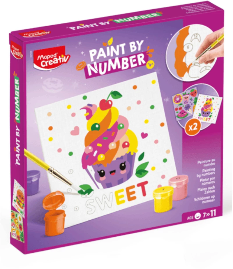 Maped Creative Paint by Number Kit Ζαχαρωτά & Γλυκάκια 20x20cm 907088