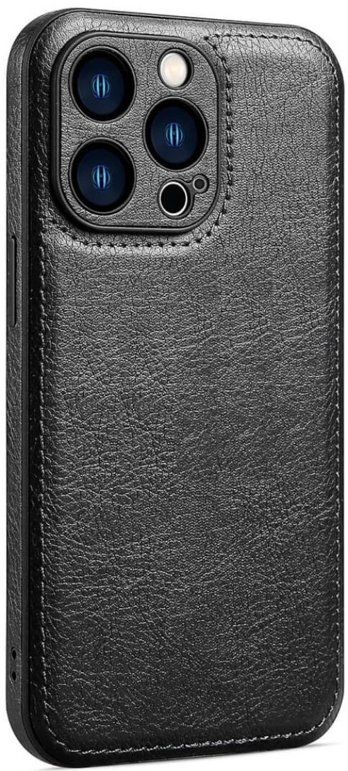 Θήκη iPhone 12 Pro Max Bodycell Prestige Backcover με Πλαίσιο Κάμερας - Black (5206015068072)