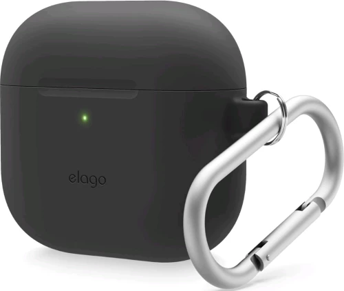 Θήκη Apple AirPods 4th Gen - Elago Silicone Hang Case Σιλικόνης - Black (EAP4SC-HANG-BK)