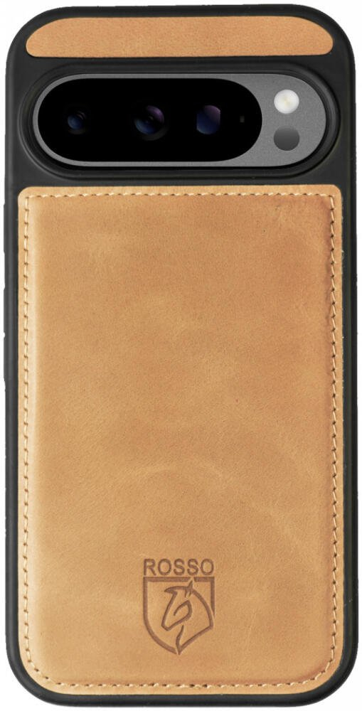 Θήκη Google Pixel 9 Pro XL Rosso Elite Δερμάτινο Πορτοφόλι με MagSafe - Light Brown (8719246461835)