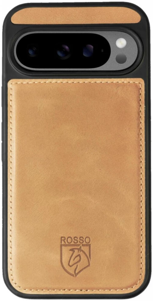 Θήκη Google Pixel 9 Pro XL Rosso Elite Δερμάτινο Πορτοφόλι με MagSafe - Light Brown (8719246461835)