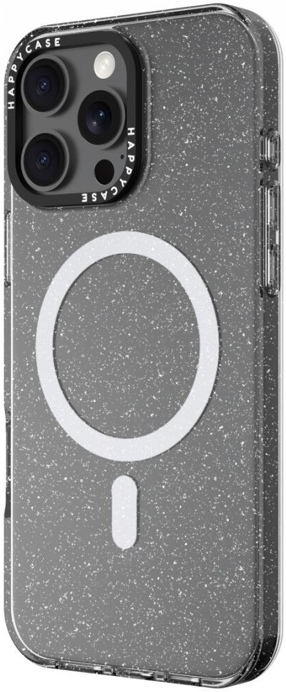 Θήκη iPhone 16 Pro HappyCase Joy Διάφανη Σκληρή με MagSafe - Sparkle Glitter (8719246462337)