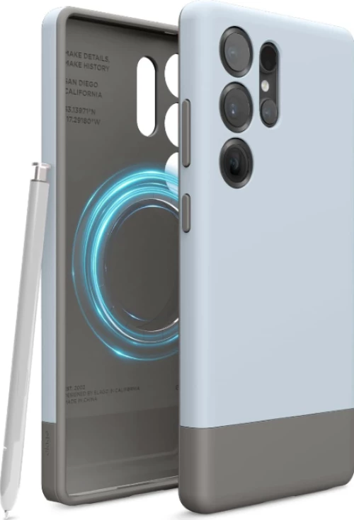 Θήκη Samsung Galaxy S25 Ultra Elago Magnetic Glide Σκληρή με MagSafe - Light Blue / Medium Grey (EGS25MSGL68-LBLMGY)
