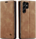 Θήκη Samsung Galaxy S25 Ultra Spacecase Wallet Πορτοφόλι - Light Brown (5905719114701)