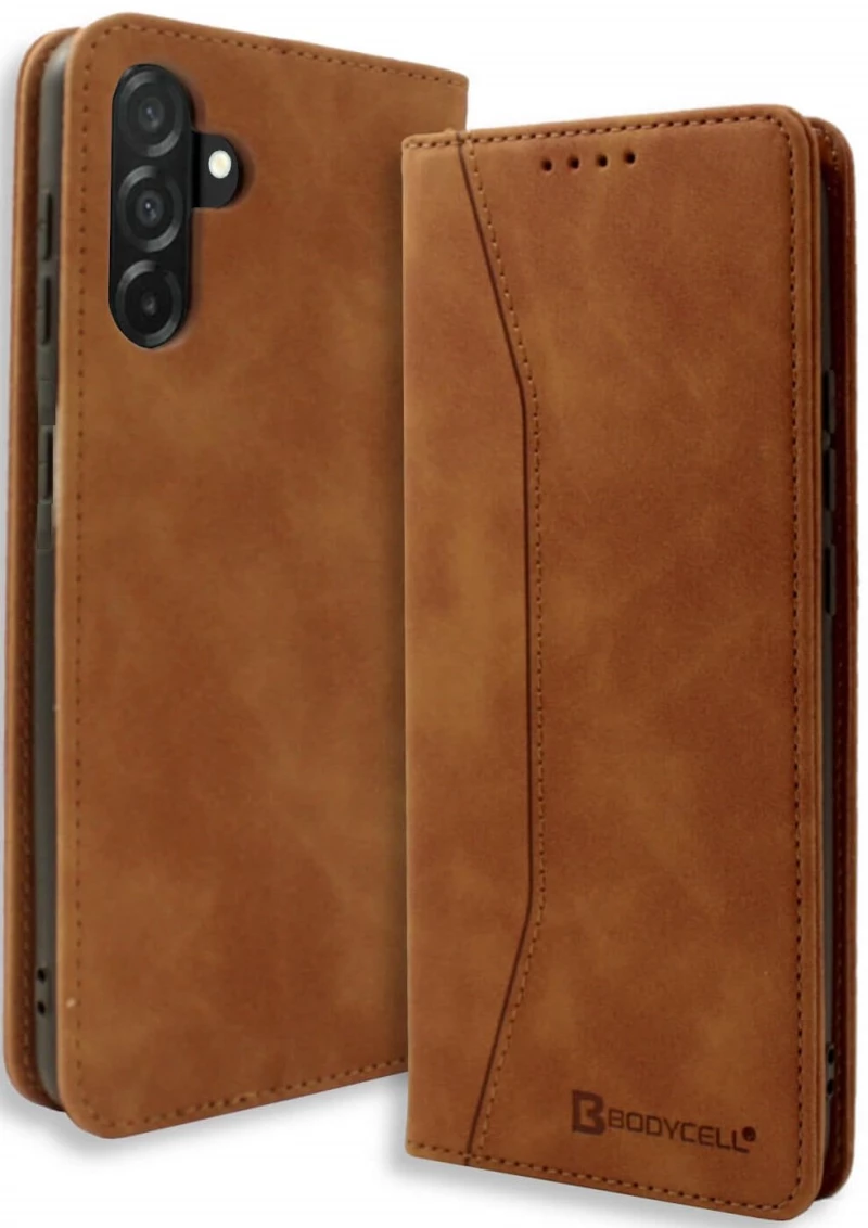 Θήκη Samsung Galaxy A36 Bodycell Book Case Πορτοφόλι - Brown (5206015080470)