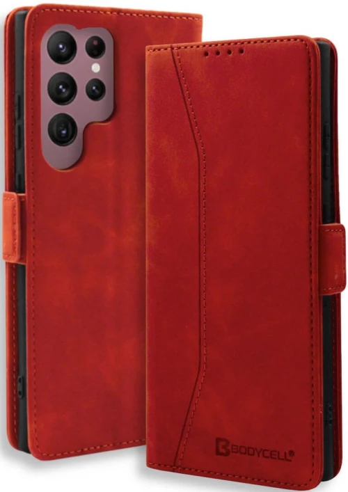 Θήκη Samsung Galaxy S25 Ultra Bodycell Book Case Πορτοφόλι - Red (5206015080609)