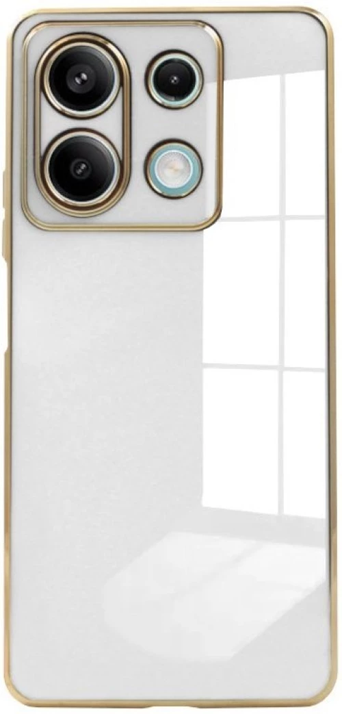 Θήκη Xiaomi Redmi Note 13 5G Bodycell Gold Plated Σιλικόνης - White (5206015074462)